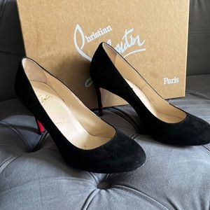 Christian Louboutin  black Suede heel
